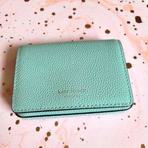 Kate Spade Flap card holder in light blue